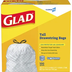 Glad ForceFlex Tall Kitchen Drawstring Trash Bags