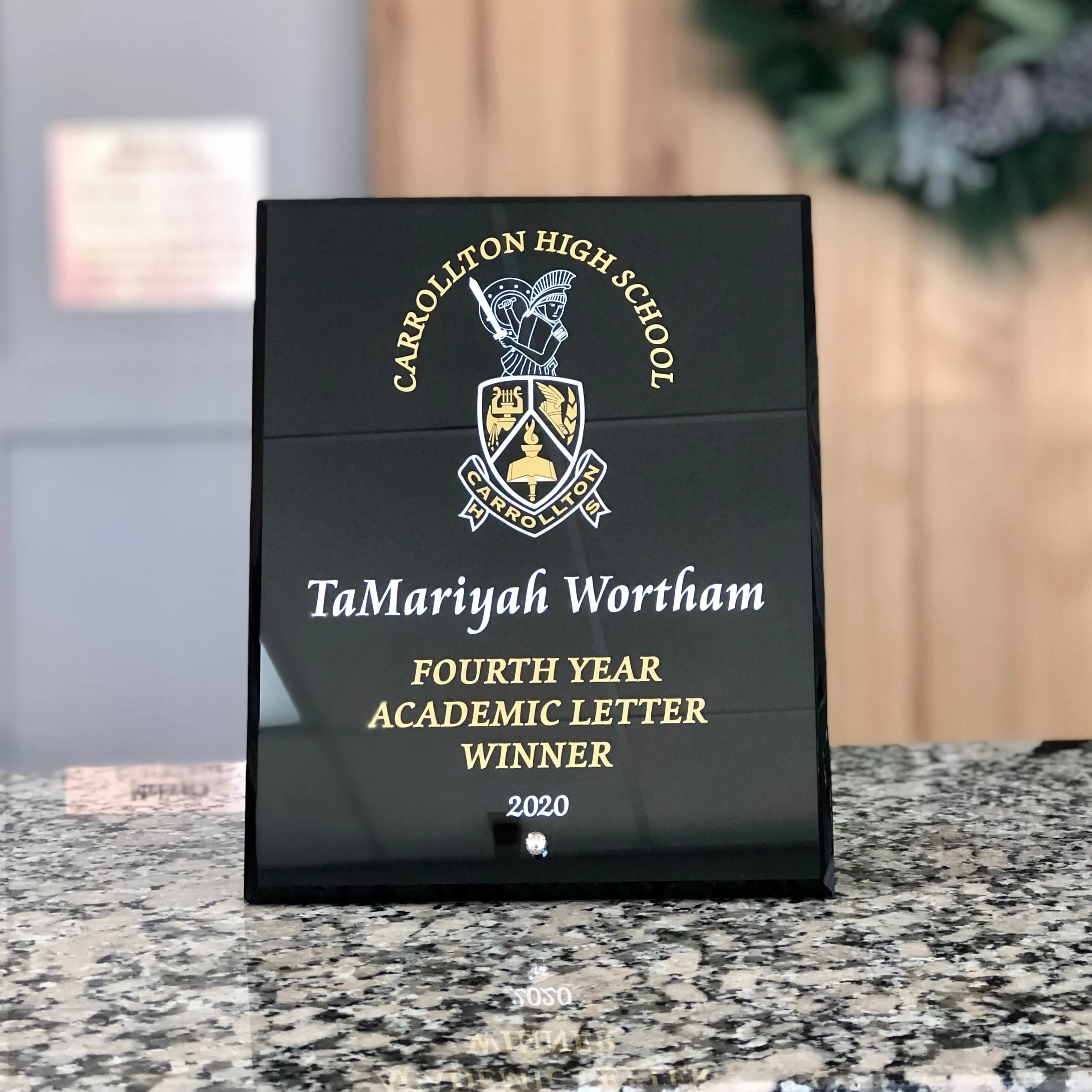 Glass Award - Standing Plaque