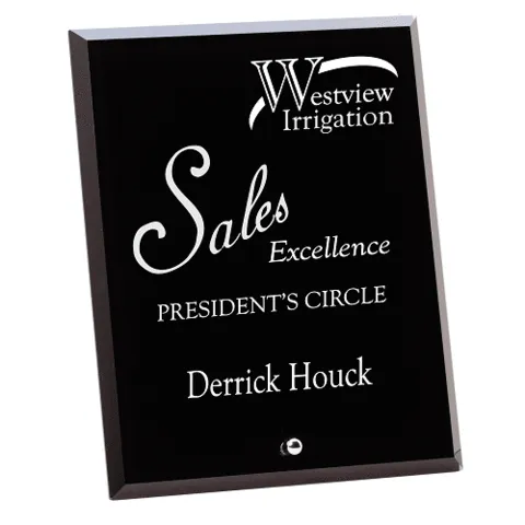 Glass Award - Standing Plaque