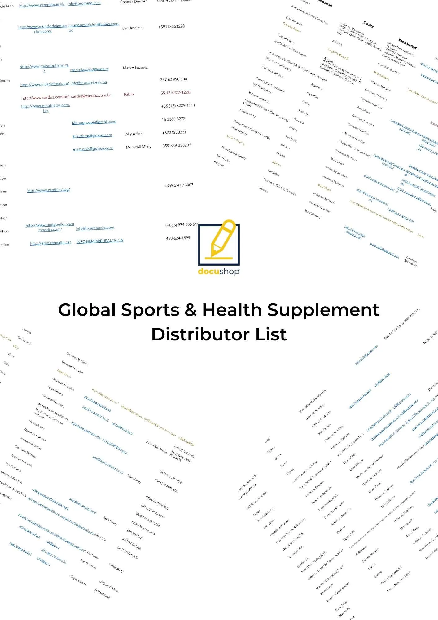 Global Supplement Distributor List