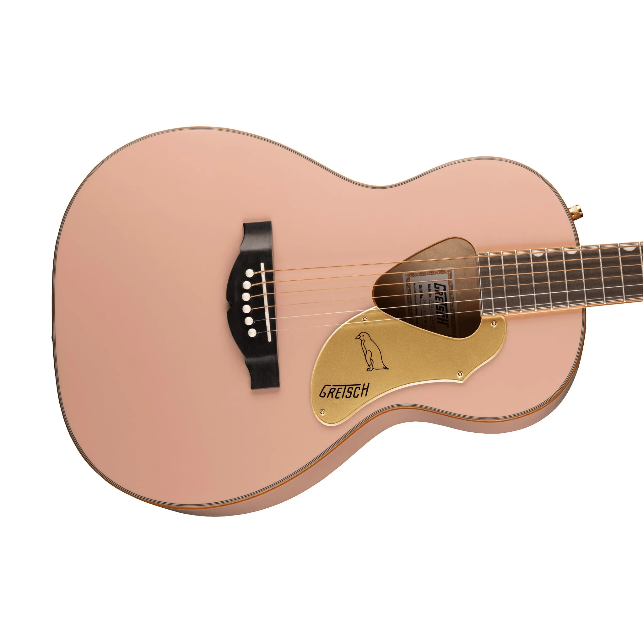 Gretsch G5021E Ltd Ed Rancher Penguin Parlor Acoustic Guitar, RW FB, Shell Pink