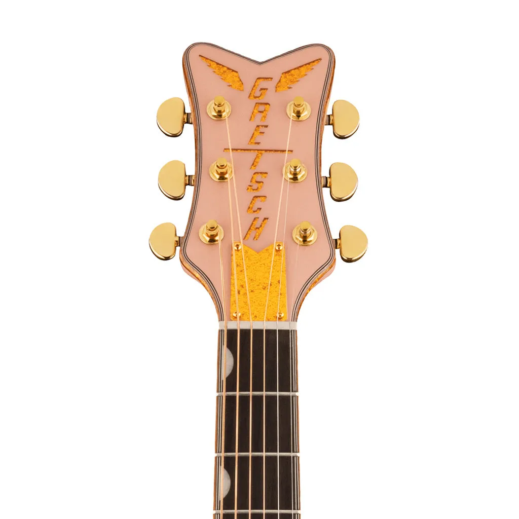 Gretsch G5021E Ltd Ed Rancher Penguin Parlor Acoustic Guitar, RW FB, Shell Pink