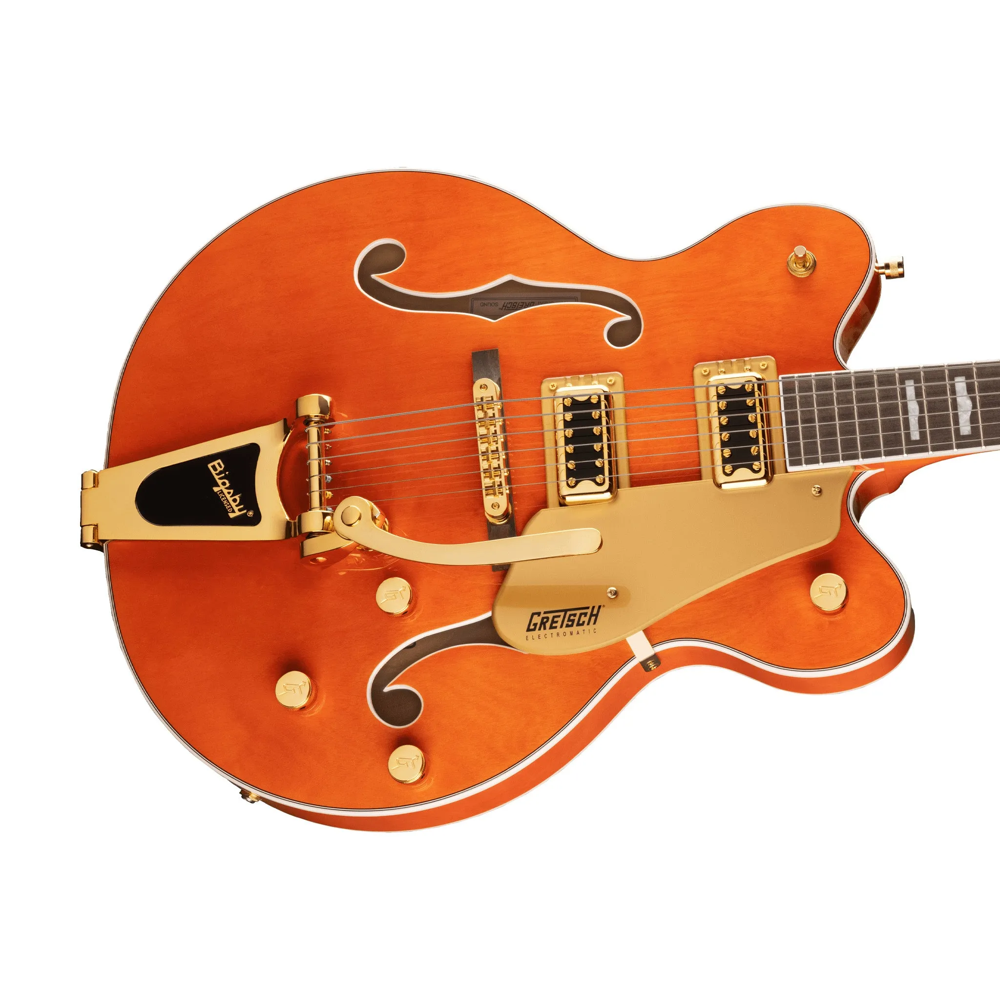Gretsch G5422TG Electromatic Classic Hollow Body Double-Cut Bigsby Electric Guitar, Orange Stain