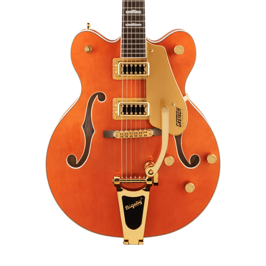 Gretsch G5422TG Electromatic Classic Hollow Body Double-Cut Bigsby Electric Guitar, Orange Stain
