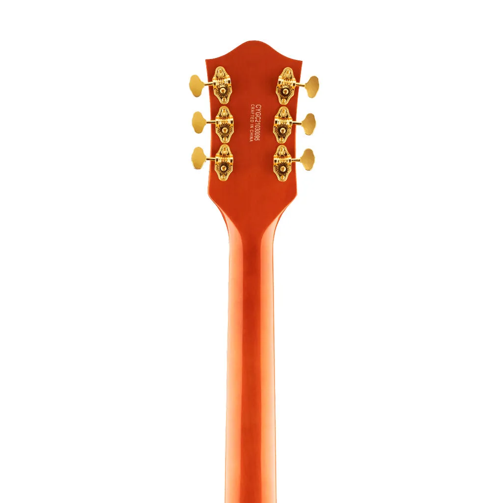 Gretsch G5422TG Electromatic Classic Hollow Body Double-Cut Bigsby Electric Guitar, Orange Stain