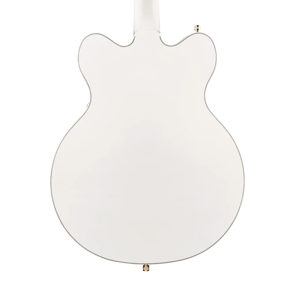 Gretsch G5422TG Electromatic Classic Hollow Body Double-Cut Bigsby Electric Guitar, Snowcrest White