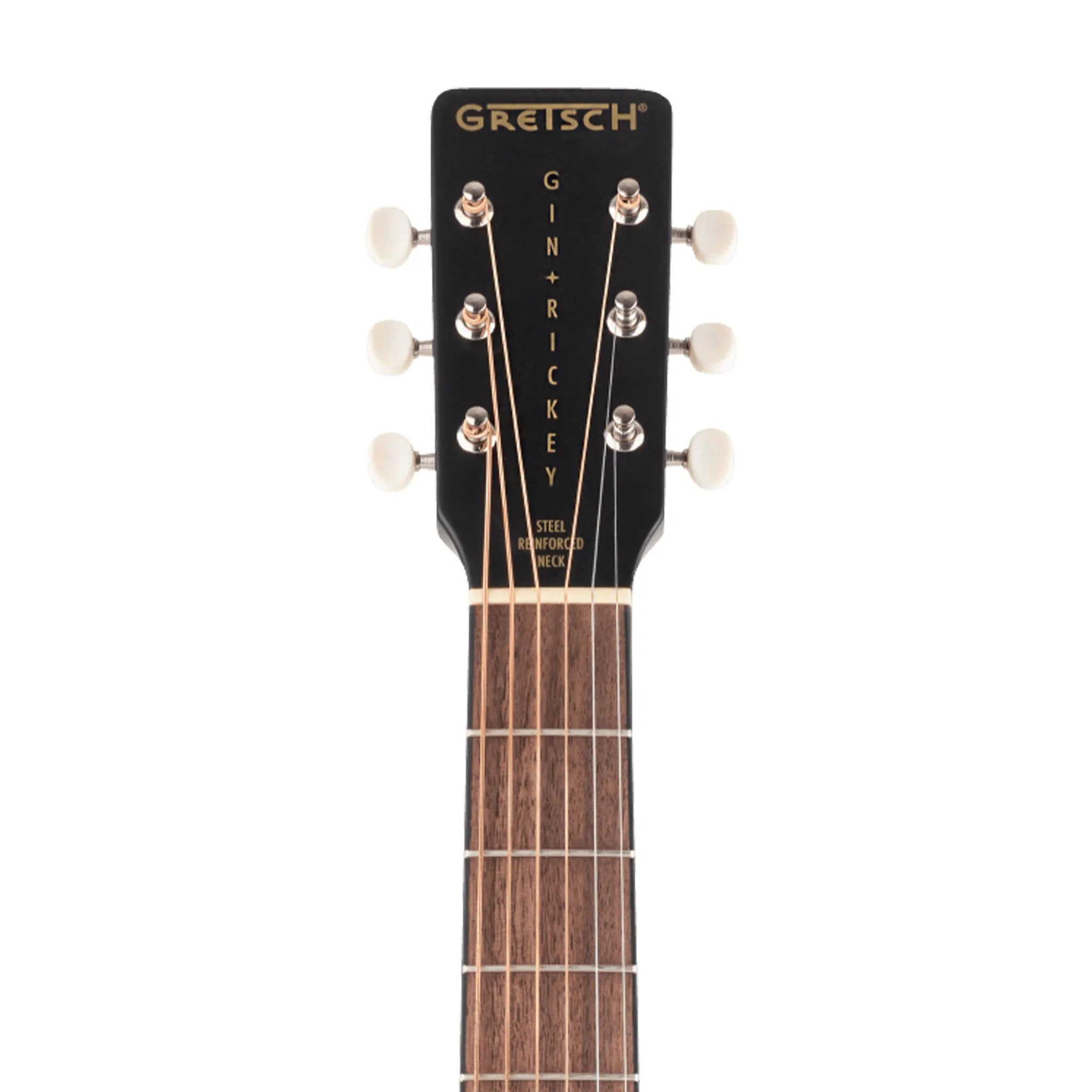 Gretsch G9520E Gin Rickey Acoustic Guitar w/Soundhole Pickup, Walnut FB, Smokestack Black