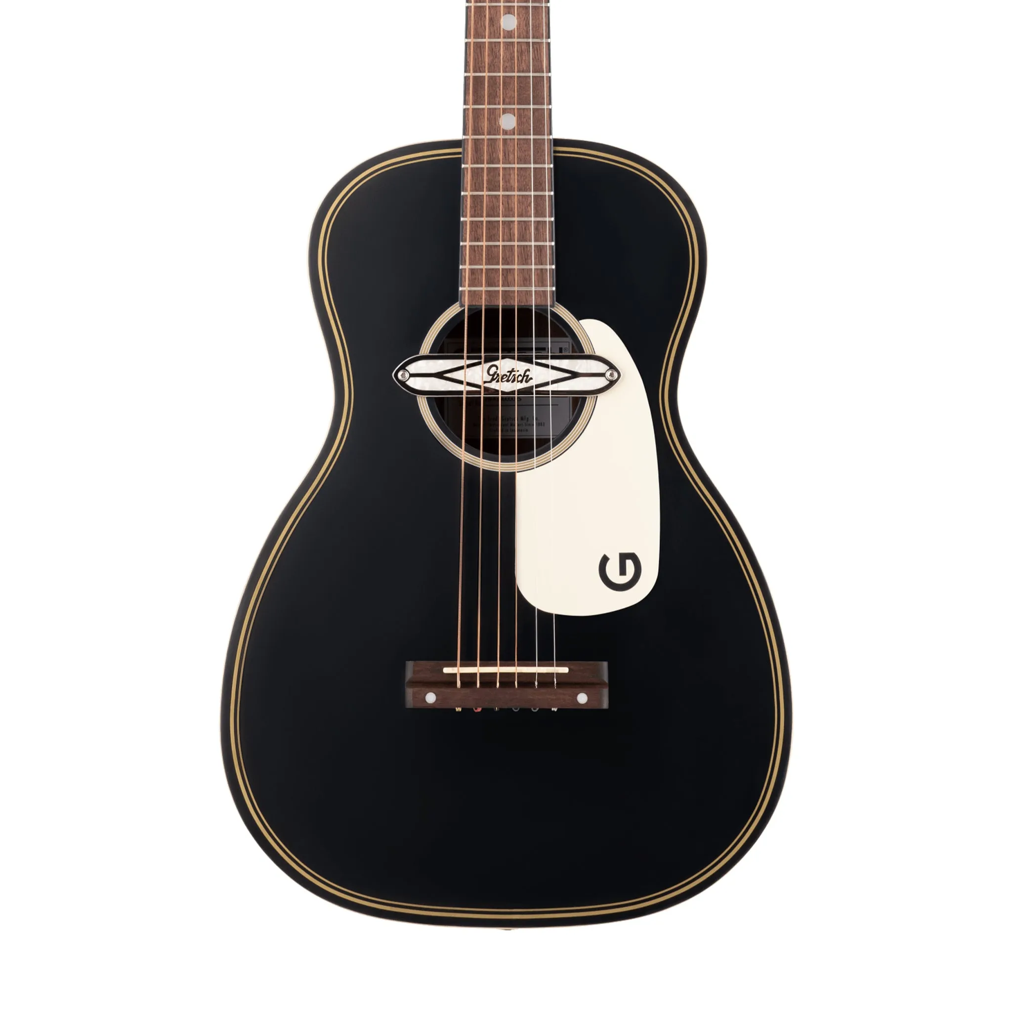 Gretsch G9520E Gin Rickey Acoustic Guitar w/Soundhole Pickup, Walnut FB, Smokestack Black