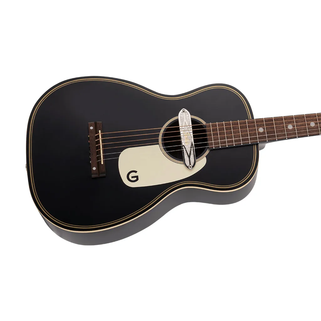 Gretsch G9520E Gin Rickey Acoustic Guitar w/Soundhole Pickup, Walnut FB, Smokestack Black