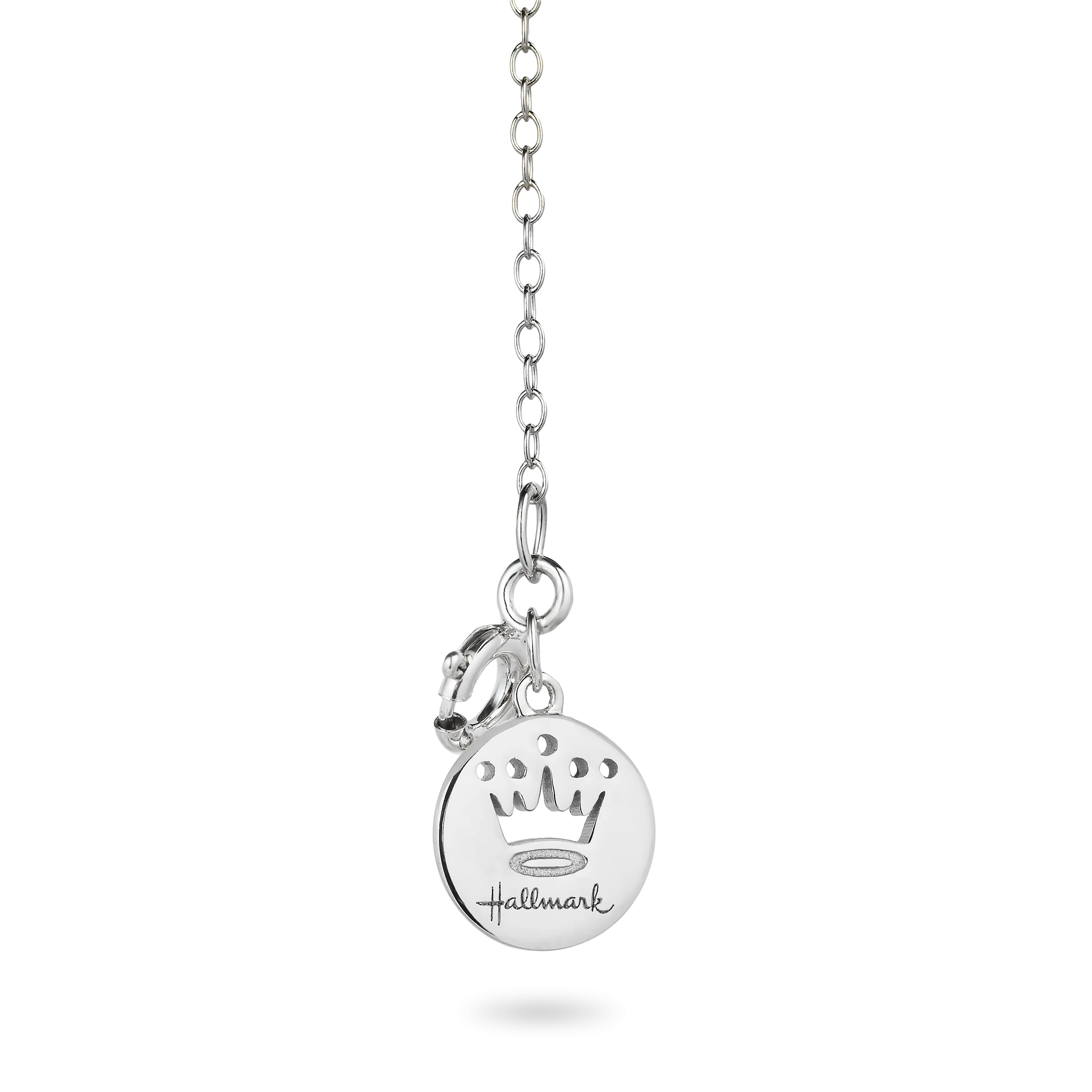 Hallmark Fine Jewelry Contemporary Cross Pendant in Sterling Silver with 1/10 Cttw of Sparkling Diamonds in