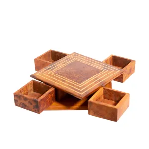 Handcrafted Moroccan Thuya Wood Hidden compartment Jewelry Box