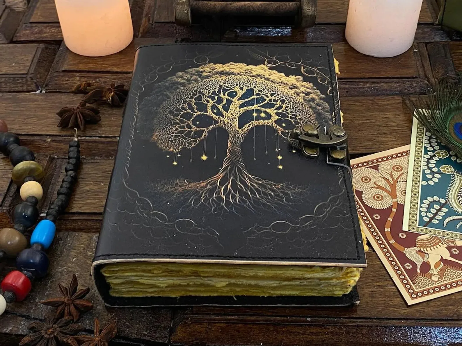 Handmade Leather Journal Tree of Life