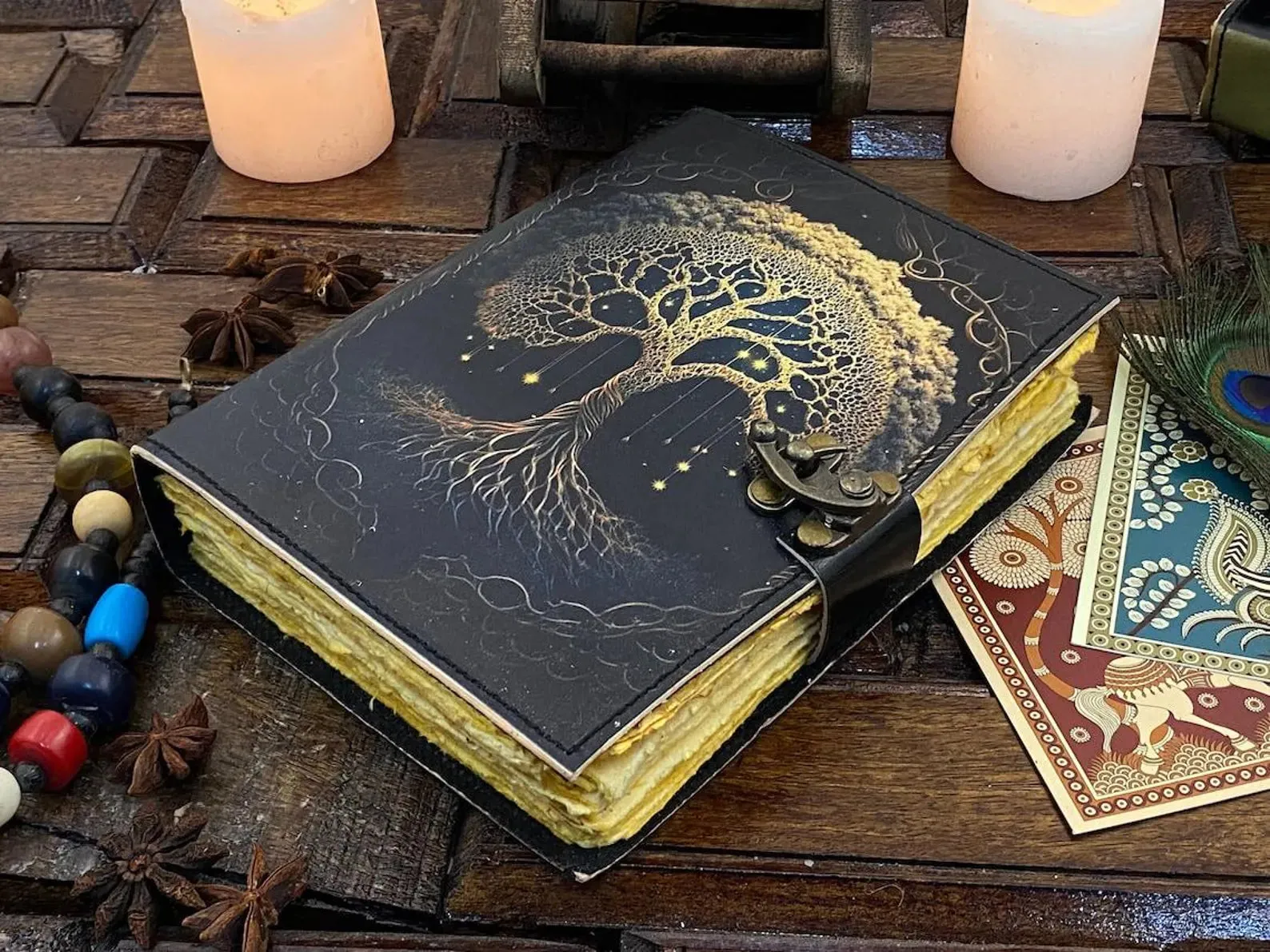 Handmade Leather Journal Tree of Life