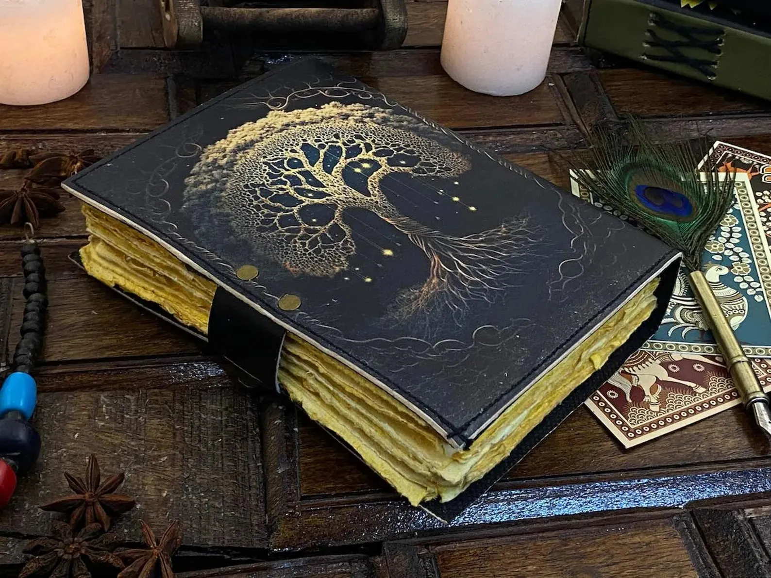 Handmade Leather Journal Tree of Life