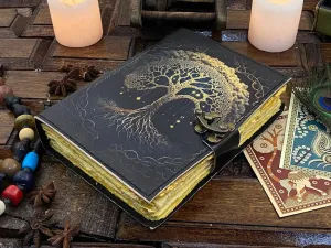 Handmade Leather Journal Tree of Life