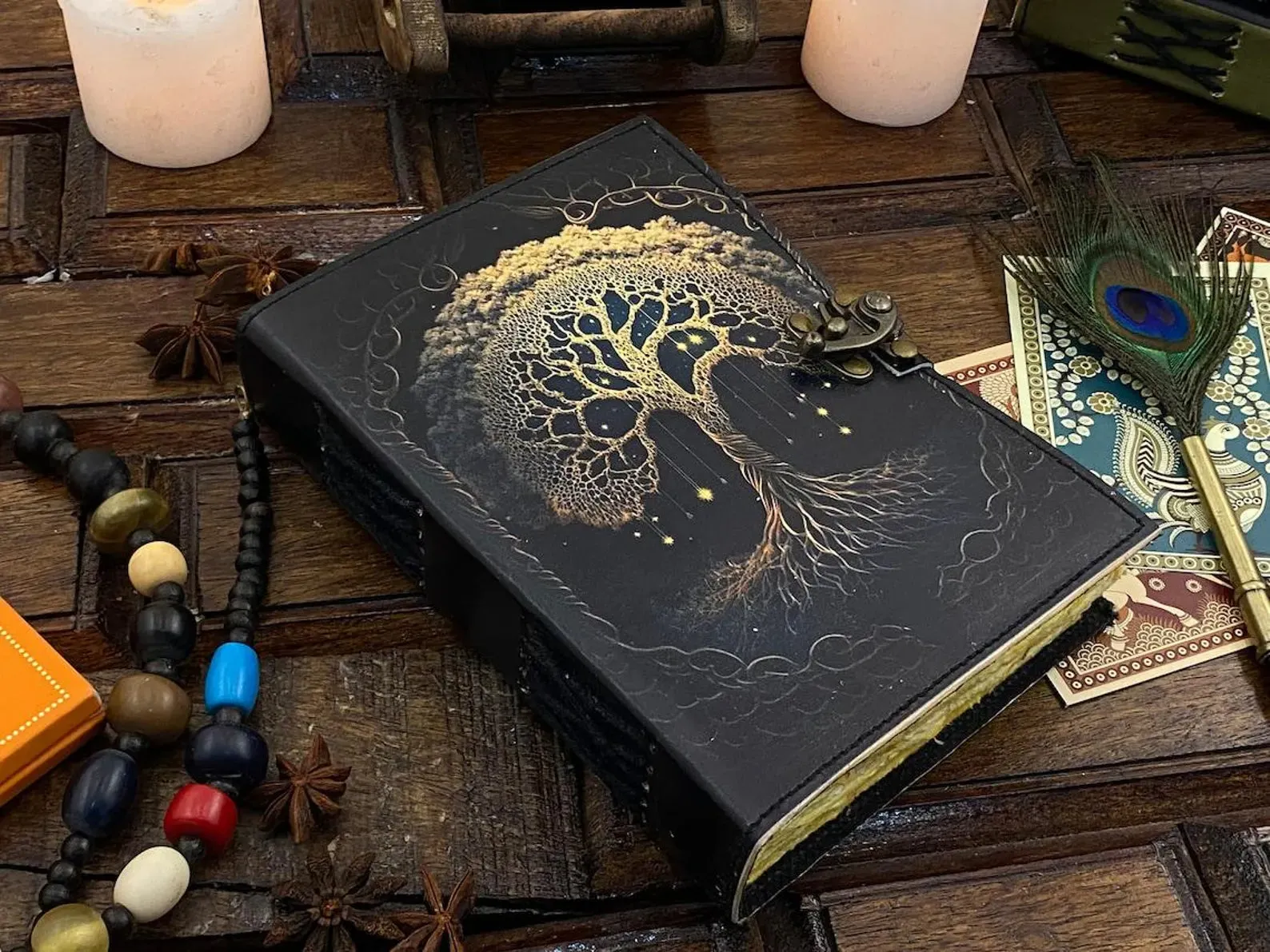 Handmade Leather Journal Tree of Life