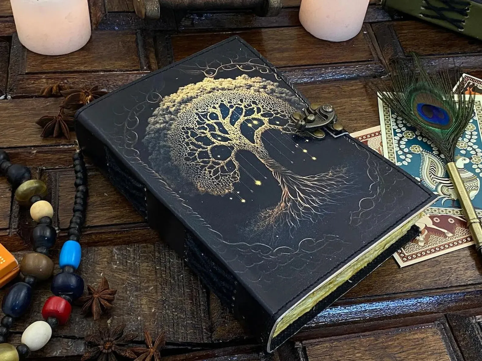 Handmade Leather Journal Tree of Life