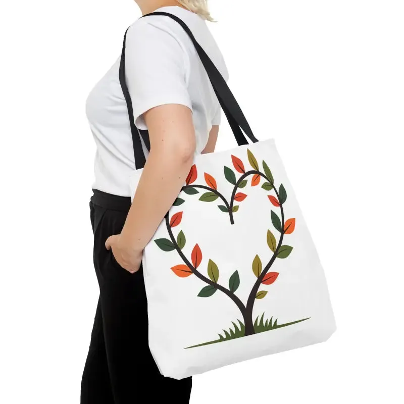 Heart Leaf Aop Tote Bag for Chic Everyday Style
