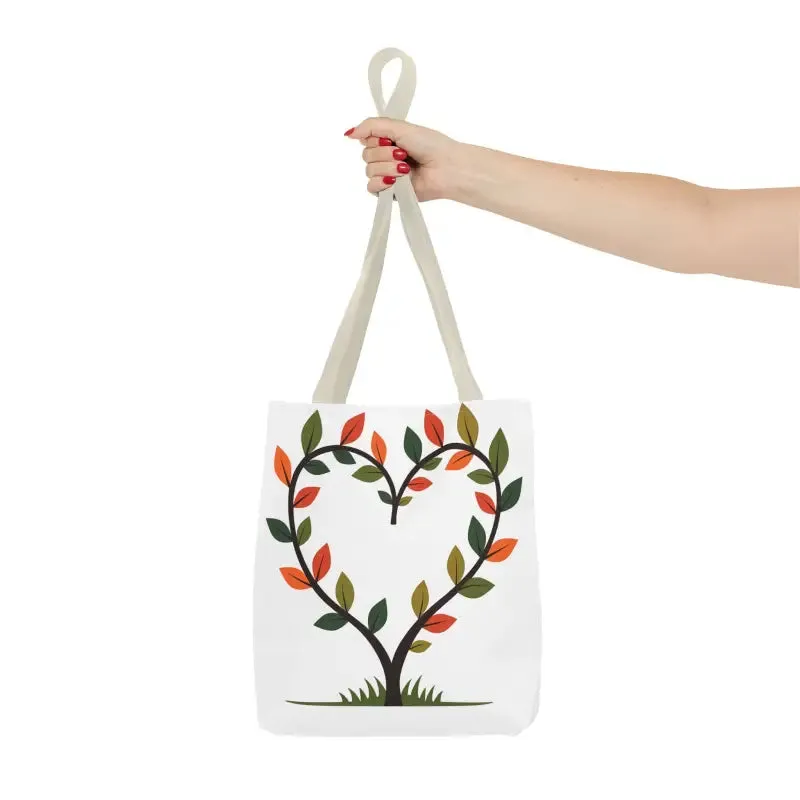 Heart Leaf Aop Tote Bag for Chic Everyday Style