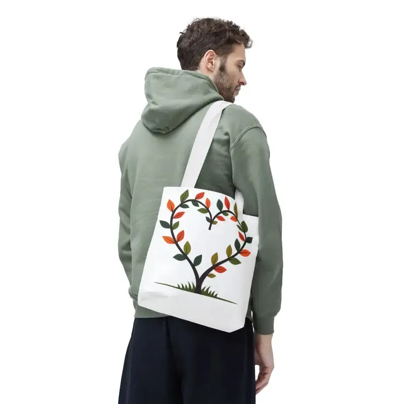 Heart Leaf Aop Tote Bag for Chic Everyday Style