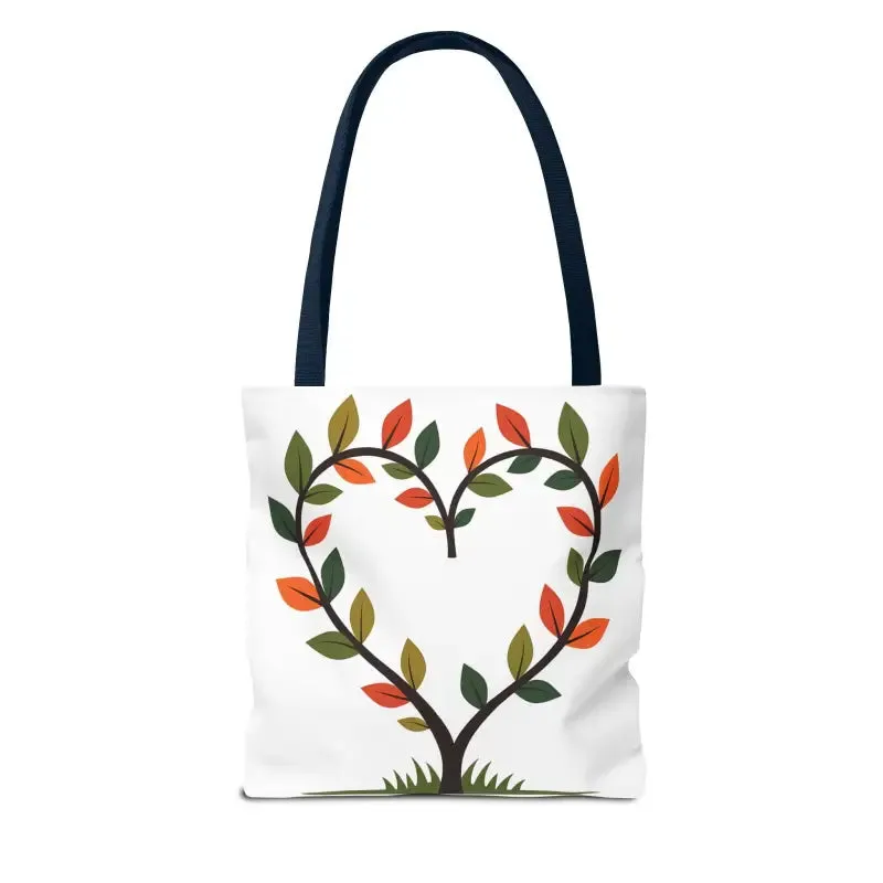 Heart Leaf Aop Tote Bag for Chic Everyday Style
