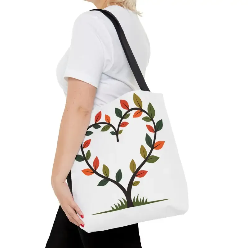 Heart Leaf Aop Tote Bag for Chic Everyday Style