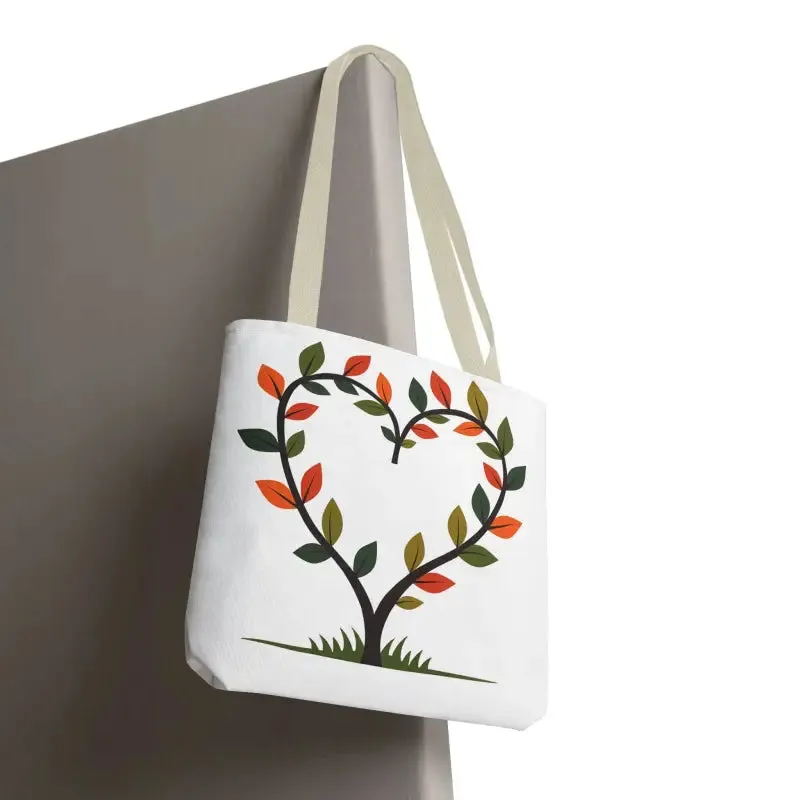 Heart Leaf Aop Tote Bag for Chic Everyday Style