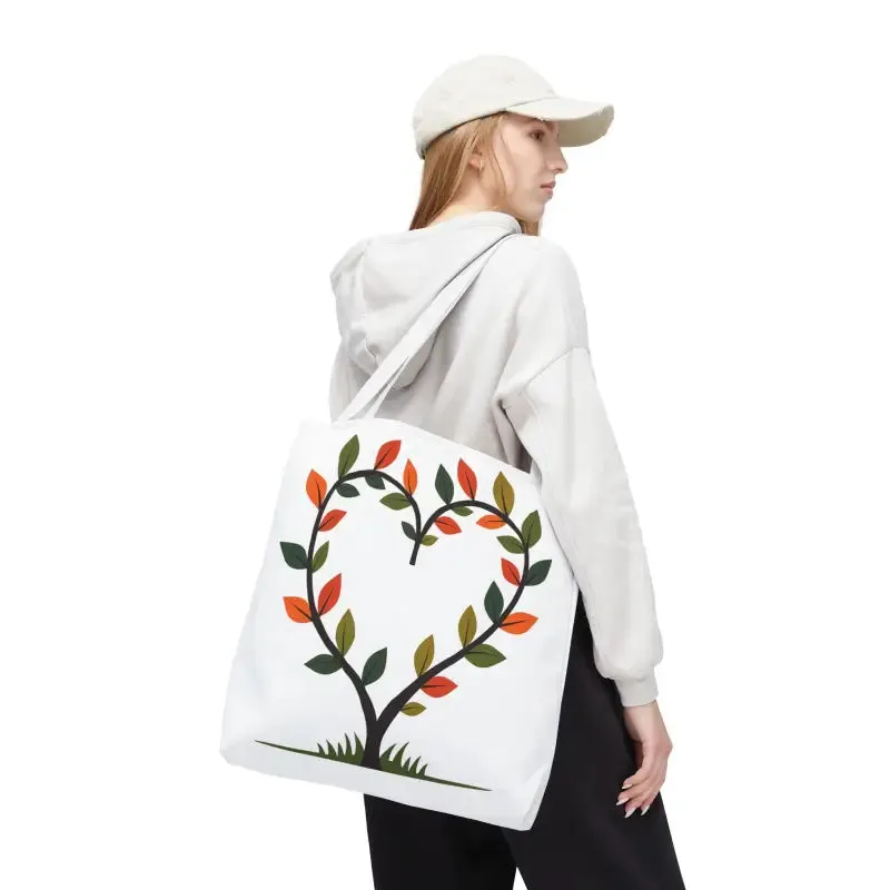 Heart Leaf Aop Tote Bag for Chic Everyday Style