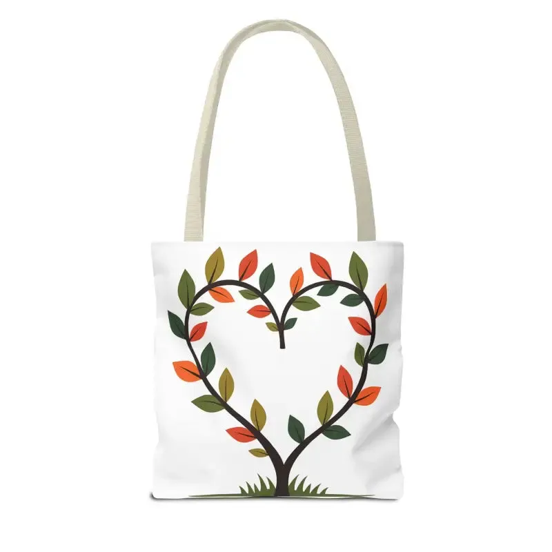 Heart Leaf Aop Tote Bag for Chic Everyday Style