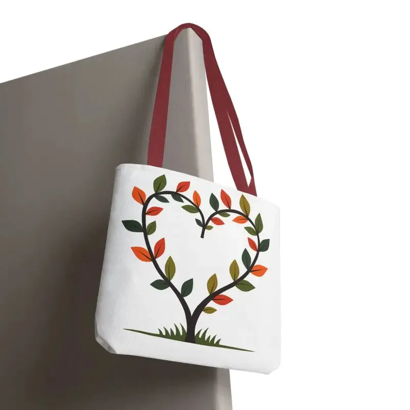 Heart Leaf Aop Tote Bag for Chic Everyday Style