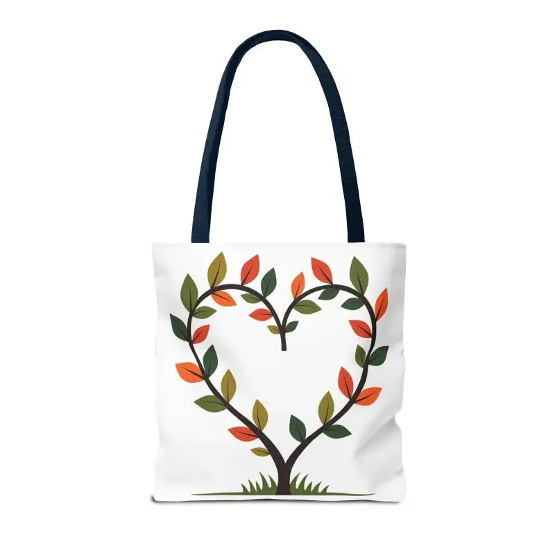 Heart Leaf Aop Tote Bag for Chic Everyday Style