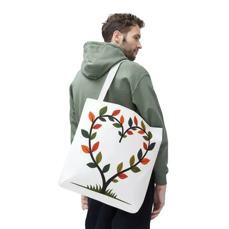 Heart Leaf Aop Tote Bag for Chic Everyday Style