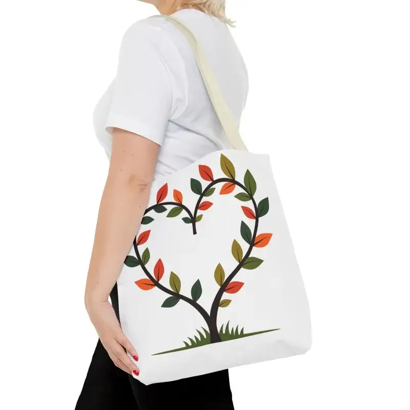 Heart Leaf Aop Tote Bag for Chic Everyday Style