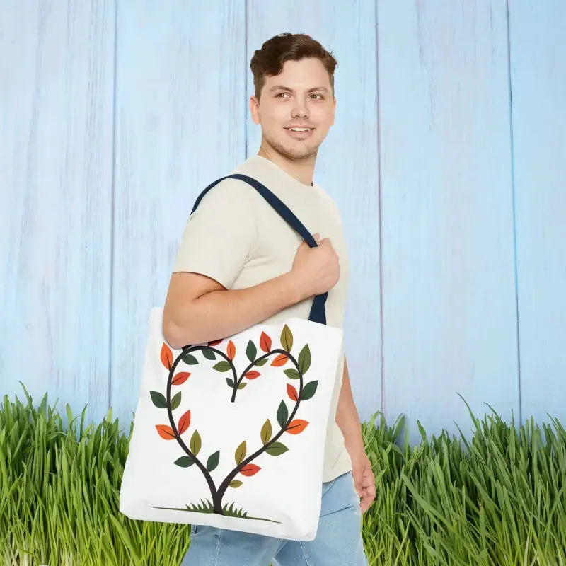 Heart Leaf Aop Tote Bag for Chic Everyday Style