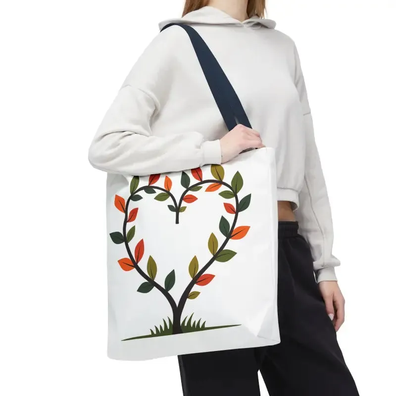 Heart Leaf Aop Tote Bag for Chic Everyday Style