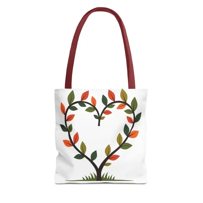 Heart Leaf Aop Tote Bag for Chic Everyday Style