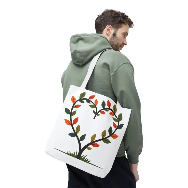 Heart Leaf Aop Tote Bag for Chic Everyday Style
