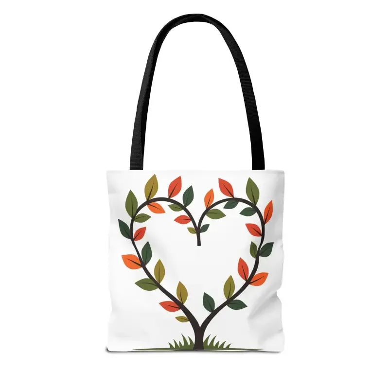 Heart Leaf Aop Tote Bag for Chic Everyday Style