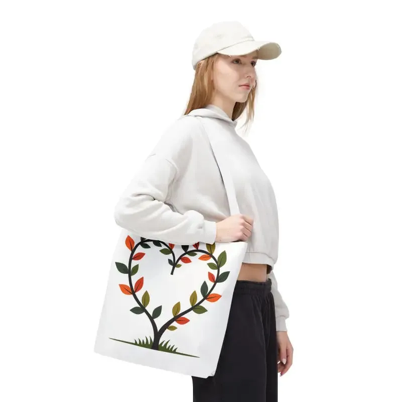 Heart Leaf Aop Tote Bag for Chic Everyday Style