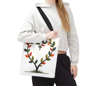 Heart Leaf Aop Tote Bag for Chic Everyday Style