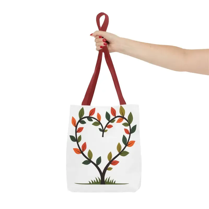 Heart Leaf Aop Tote Bag for Chic Everyday Style