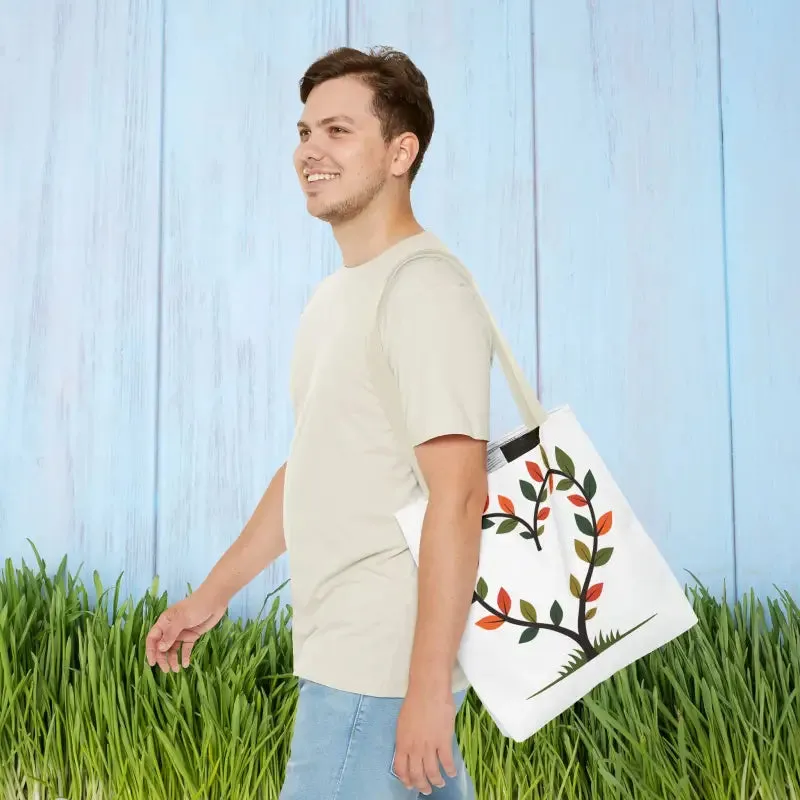 Heart Leaf Aop Tote Bag for Chic Everyday Style