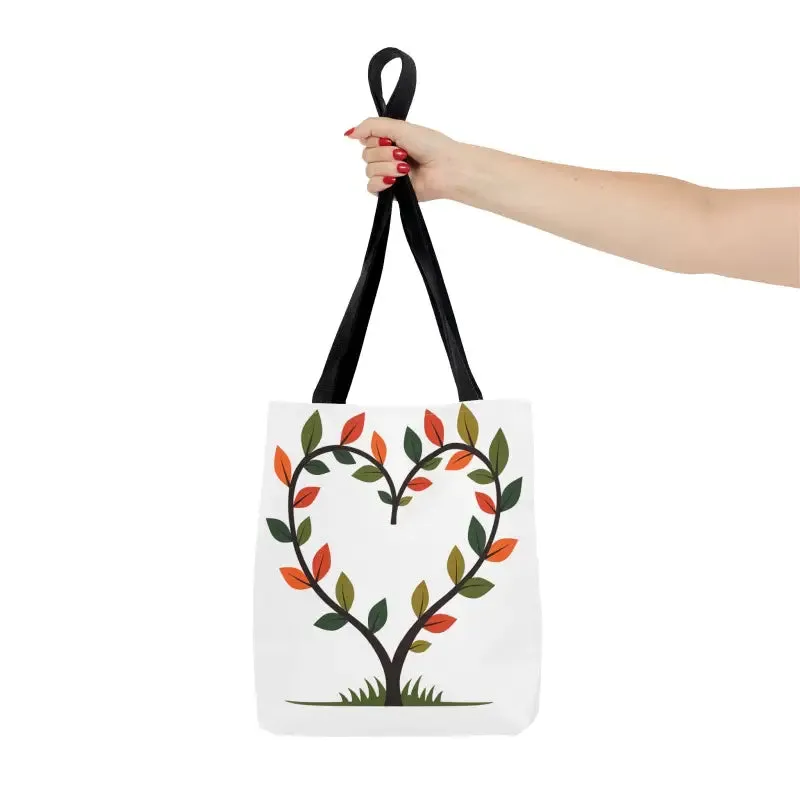Heart Leaf Aop Tote Bag for Chic Everyday Style
