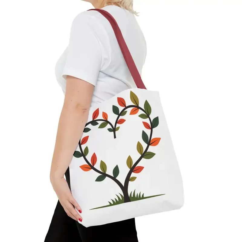 Heart Leaf Aop Tote Bag for Chic Everyday Style
