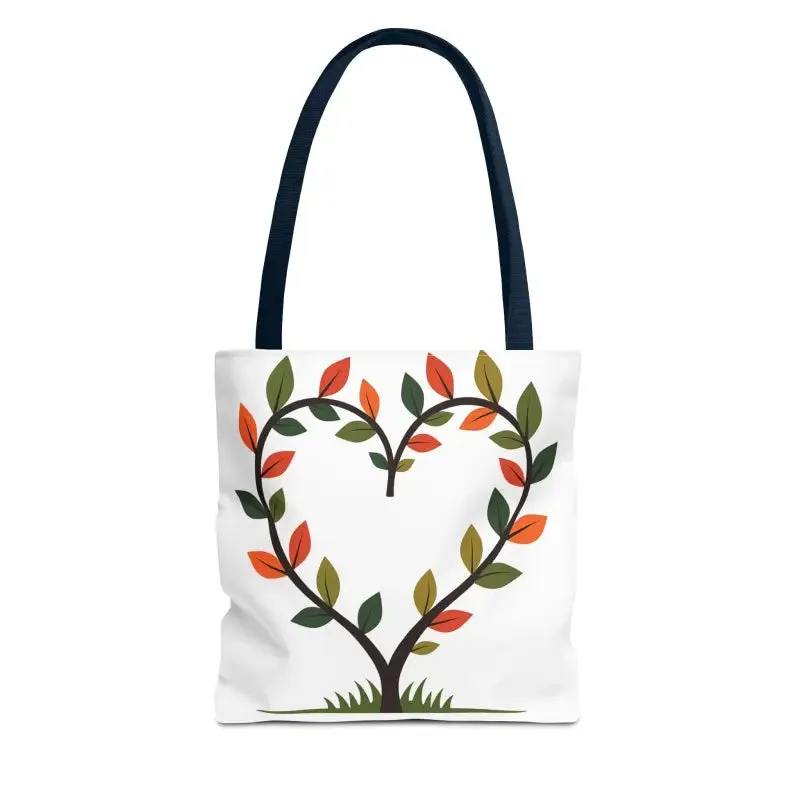 Heart Leaf Aop Tote Bag for Chic Everyday Style