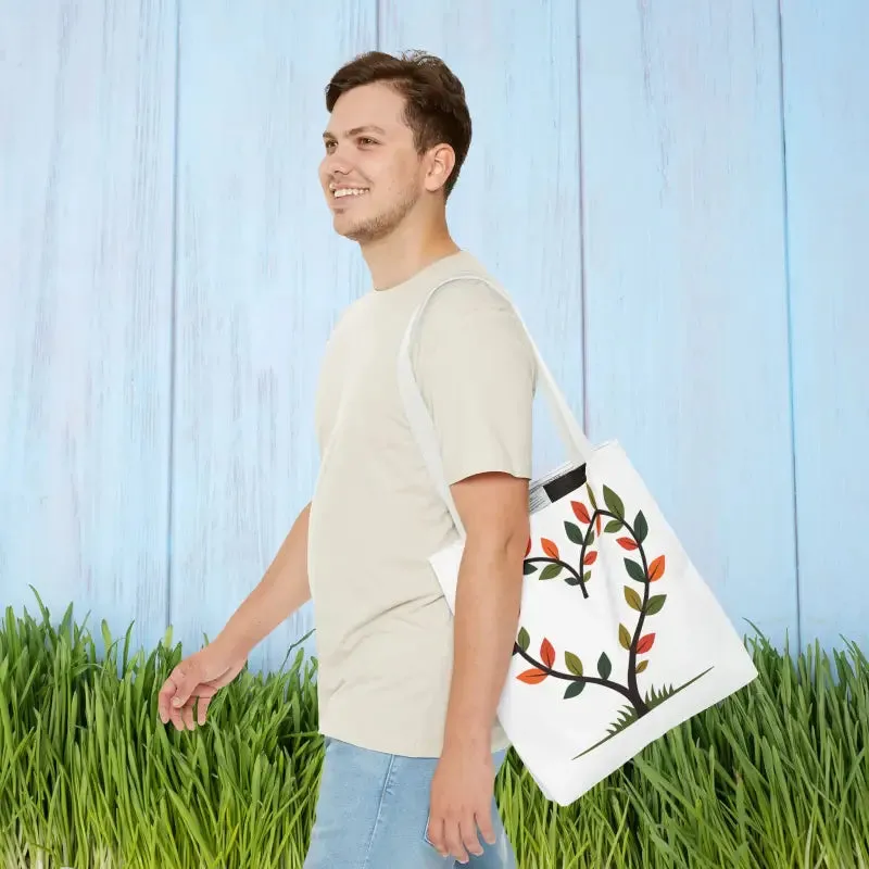 Heart Leaf Aop Tote Bag for Chic Everyday Style