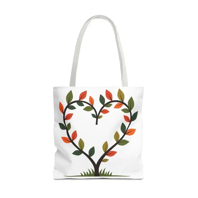 Heart Leaf Aop Tote Bag for Chic Everyday Style
