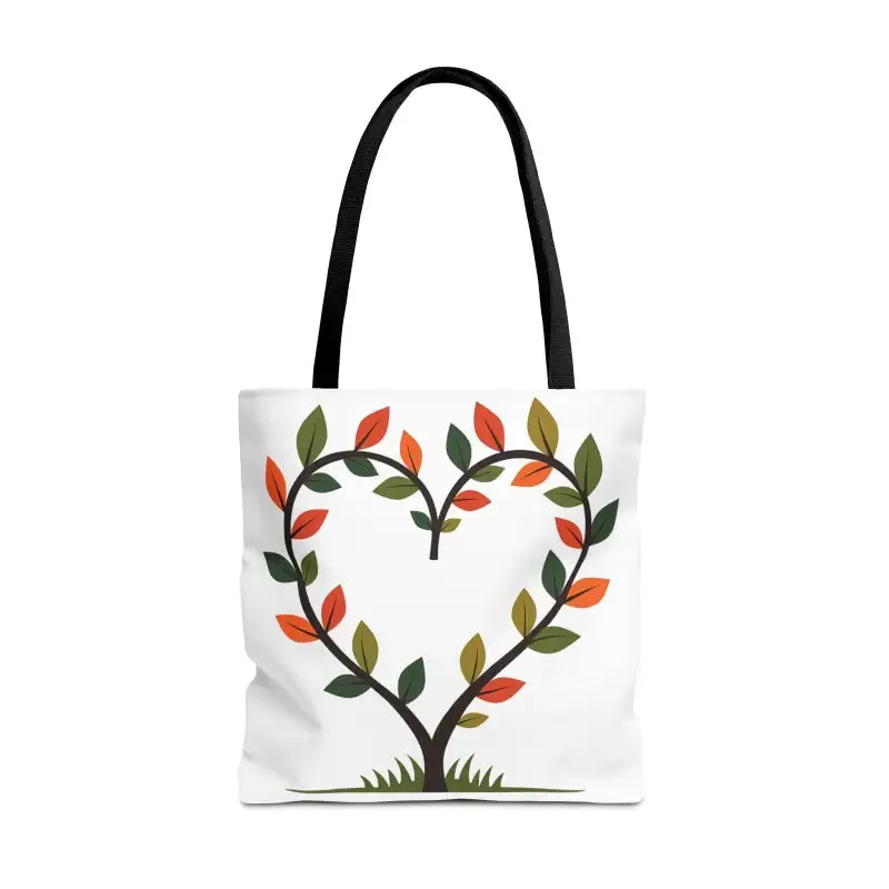 Heart Leaf Aop Tote Bag for Chic Everyday Style