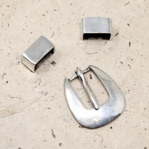 Heavy Sterling Silver Buckle & Parts by Jao Smiths