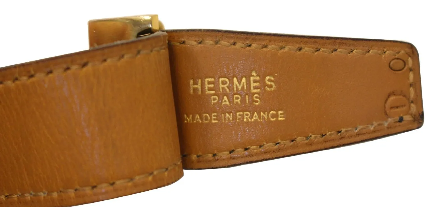Hermes Constance H Belt Black Vintage Size 35